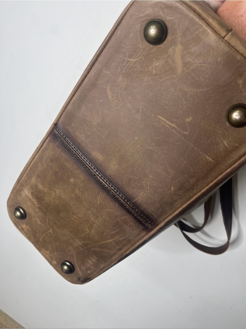 STS Ranchwear Brown & Cream Spotted Hair-on-Hide Tote with Leather Tassel - Picture 6 of 13